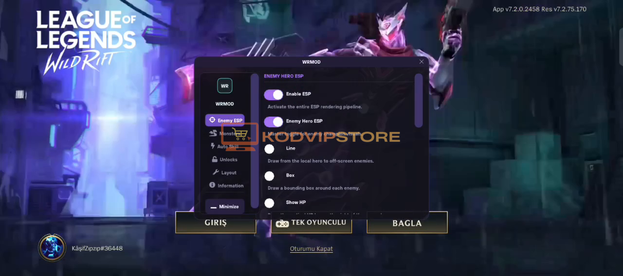 Wild Rift Hilesi Satın Al - KodVipStore
