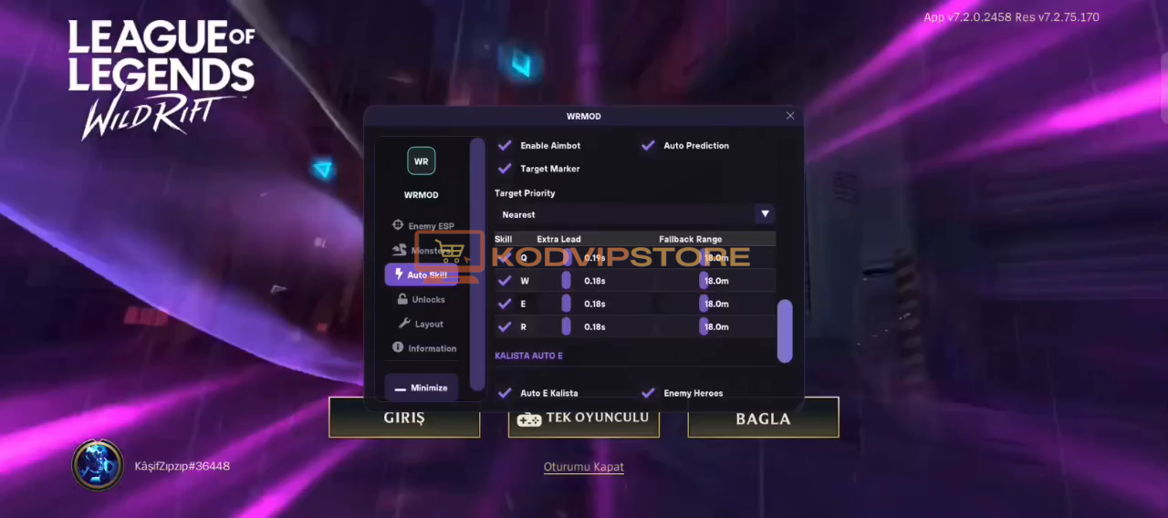 Wild Rift Hilesi Güncel Sürüm - KodVipStore